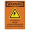 Signmission Safety Sign, OSHA WARNING, 10" Height, Electrical Room Storage, Portrait OS-WS-D-710-V-13134 - alternate 1